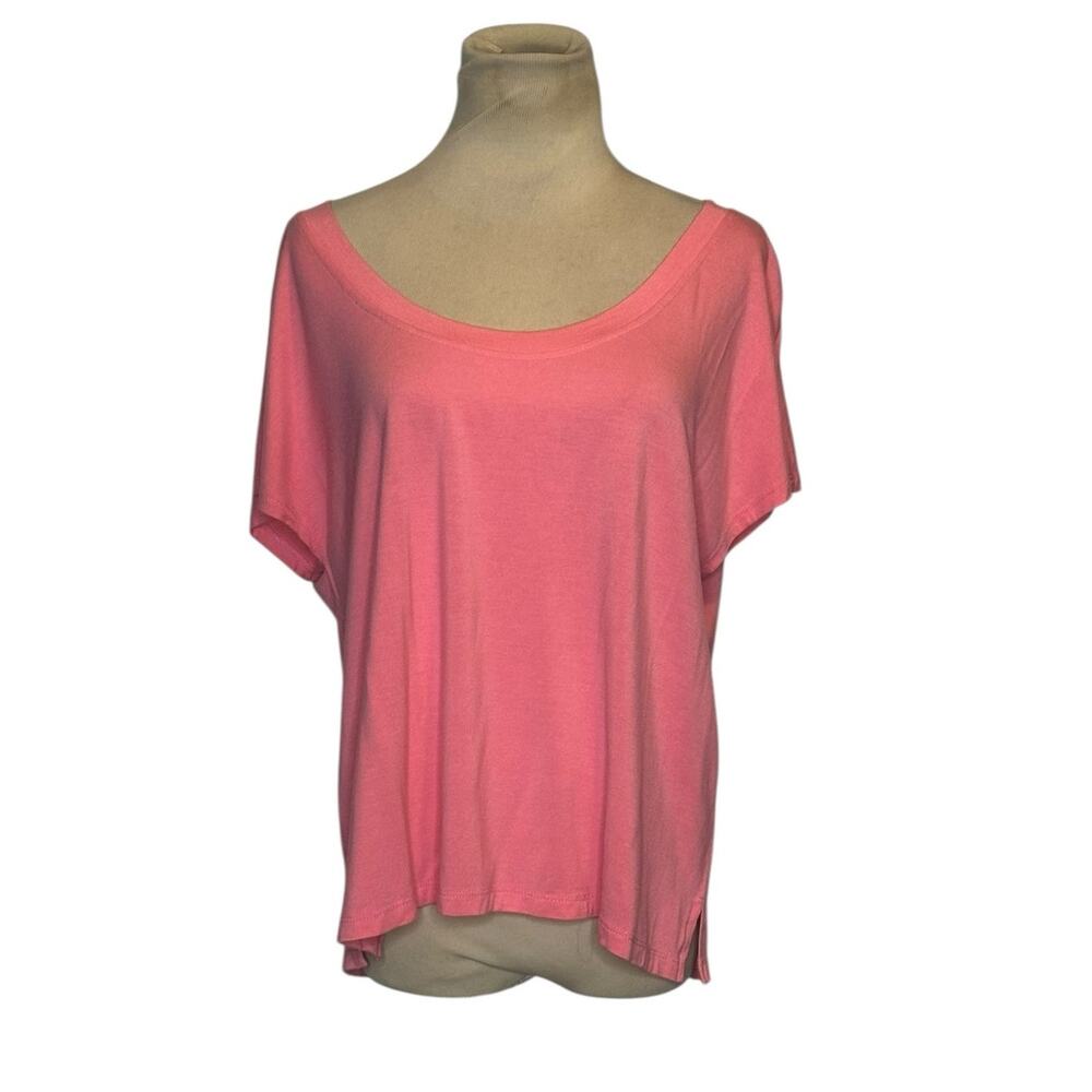 Yana K pink off the shoulder oversized top size small